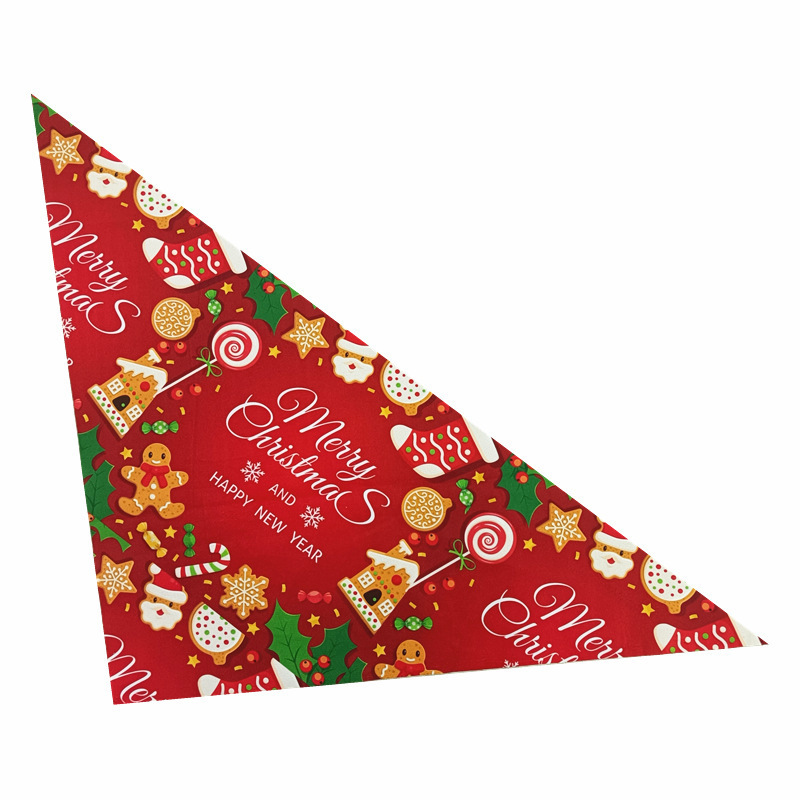 Wholesale Cute Newest Design Christmas Holiday  Pet Triangle Scarf dog Bandanas