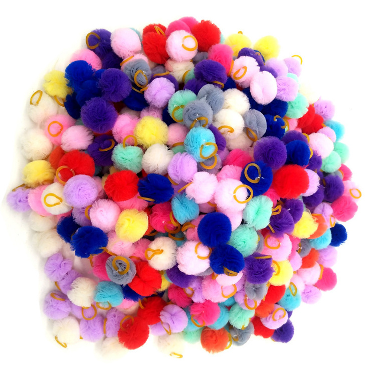 Dog Hair Accessories Colored Ball Design Small Dog Bows with Rubber Bands