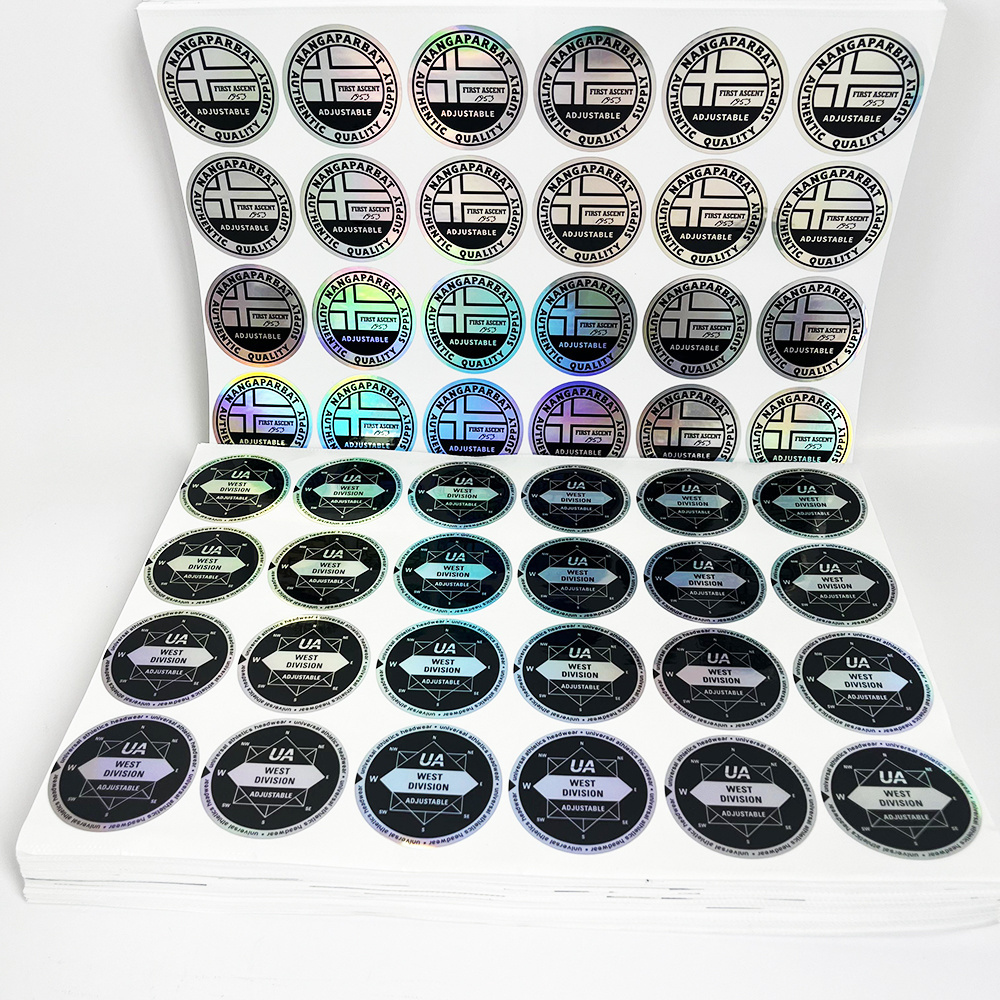 Custom Waterproof Adhesive Logo Labels Holographic Stickers for Hat