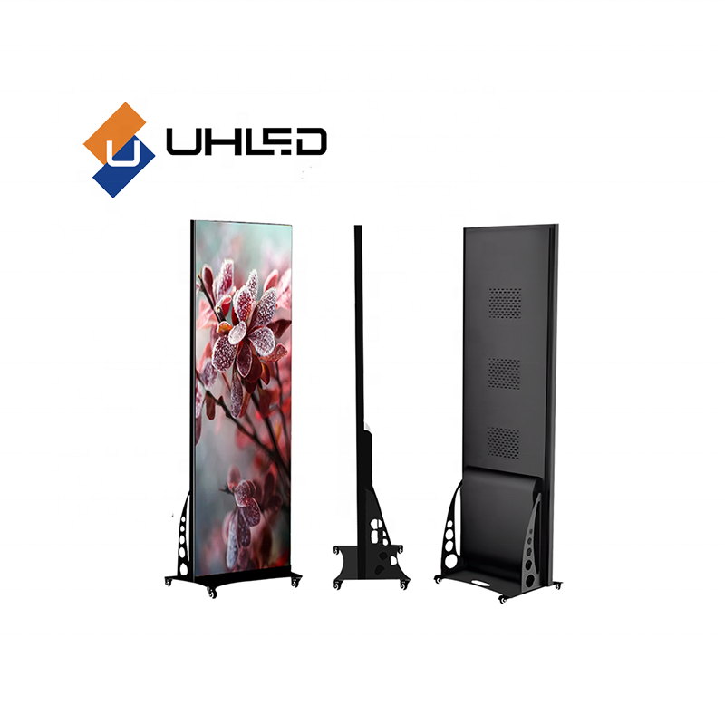 UHLED Indoor Full Color Poster LED Display P2 P2.5 P3 Floor Standing Digital Screen SDK Poster LED Screen