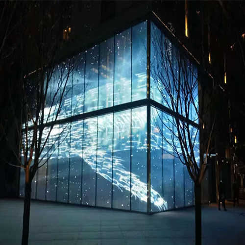 Advertisement HD LED Transparent Glass Display Mesh Transparent Led Screen