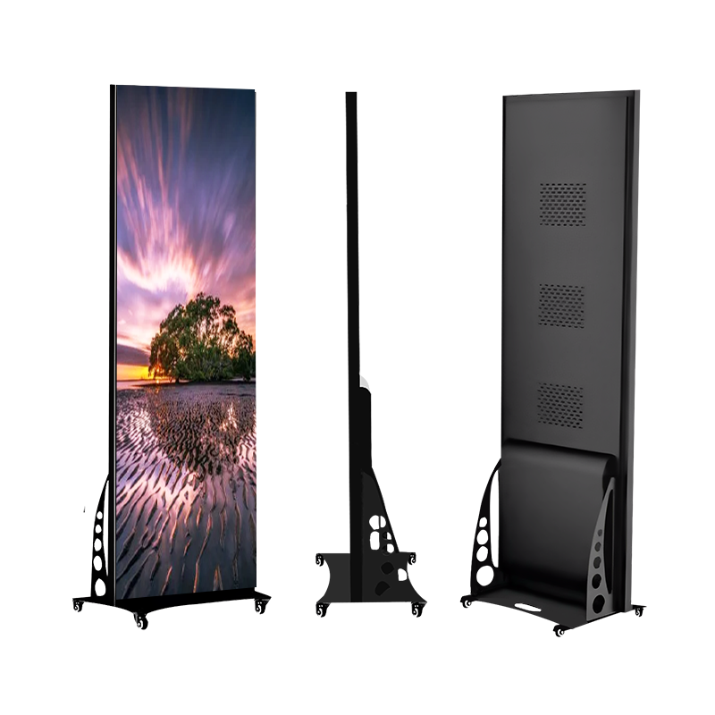 Height Adjustable Portable Indoor Led Poster WIFI USB control Standing Led Poster display 1920X640mm portable led poster screen