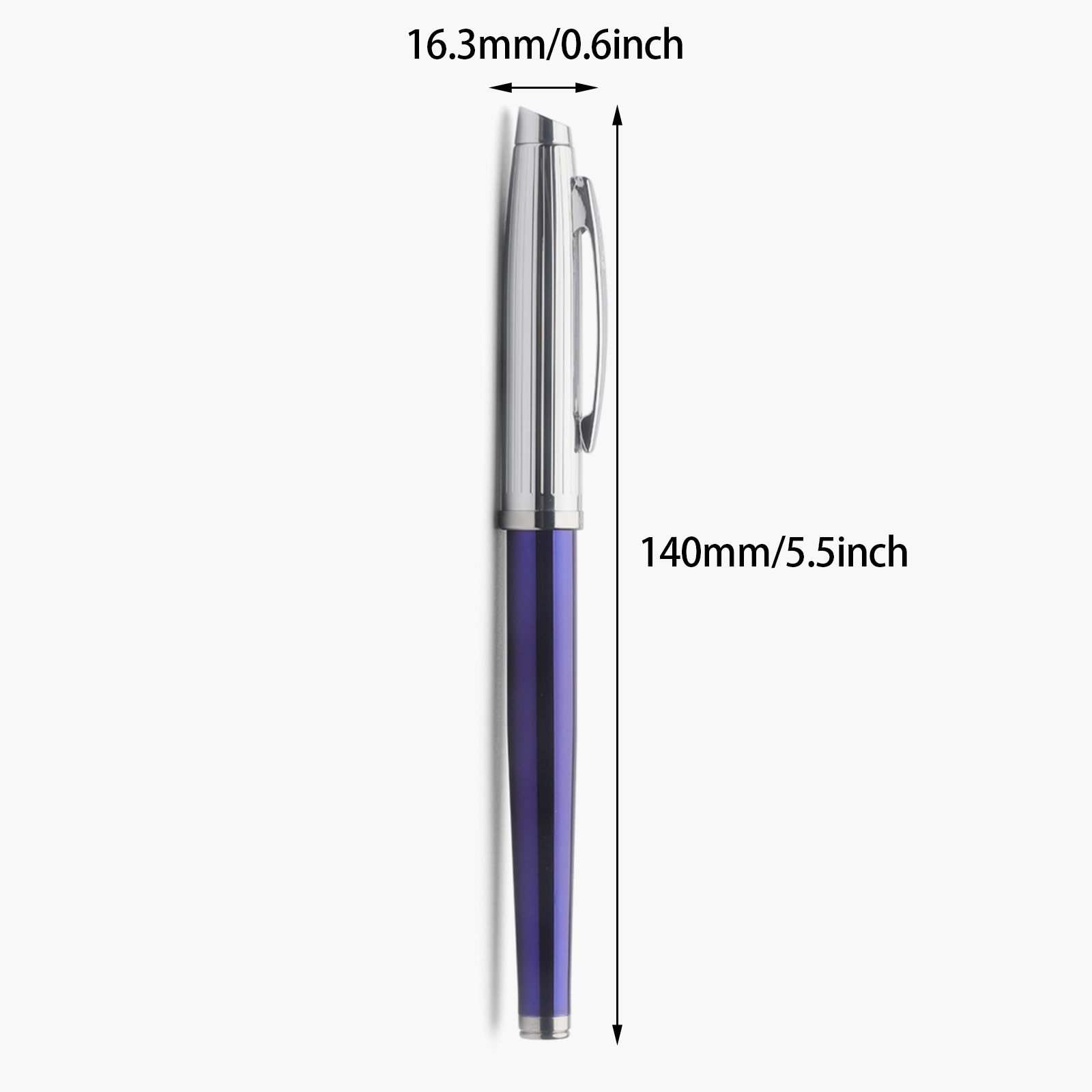 Amazon Luxury Ball Pen with Fluted Nickle Plated Chrome Trim for Premium Gift