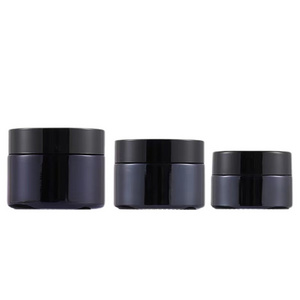 Jar Container White PET Plastic 50ml 100ml 150ml Black Cosmetic Packaging Cosmetic Packing Plastic Jars with Lids 500pcs