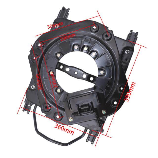 RV Seat Manual Rotating Base Swivel 360 Degree Rotary Swivel Plate Base with Double Slide Rail