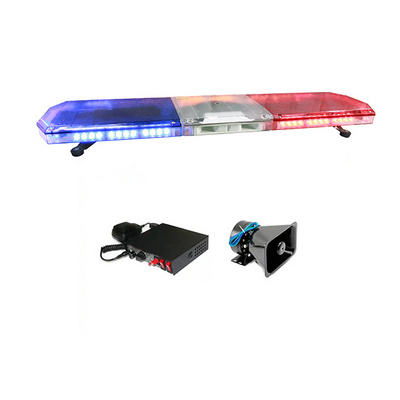 1.2m emergency vehicle warning light bar led strobe with siren speaker warning ambulance light