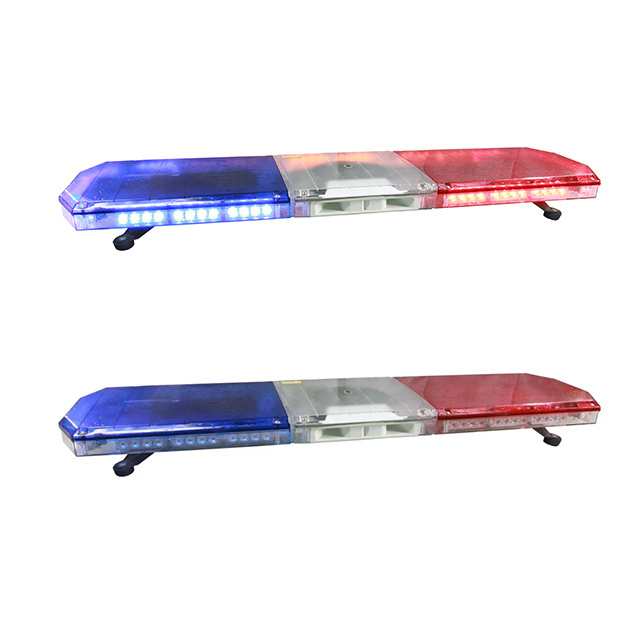 1.2m emergency vehicle warning light bar led strobe with siren speaker warning ambulance light