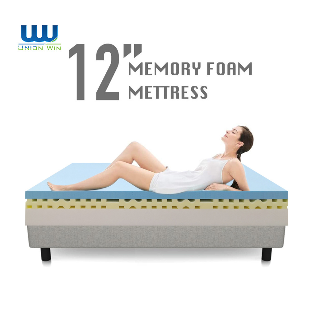 Luxury large size organic cotton high density sleeping gel memory foam mattress