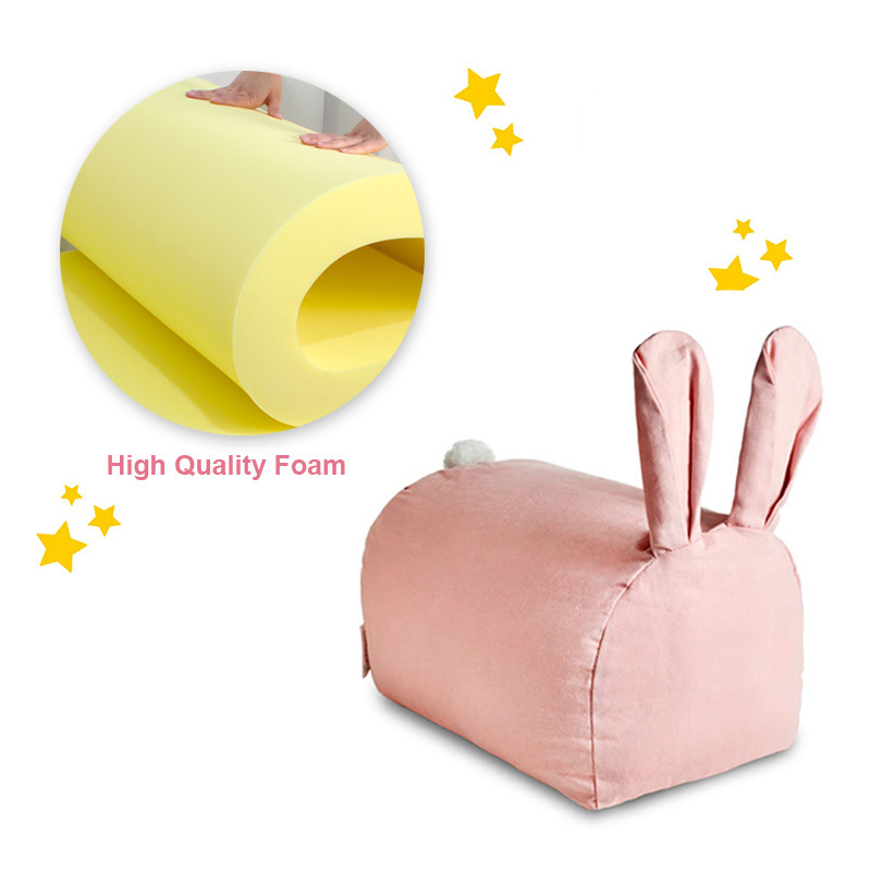 Wholesale Outdoor  Kids Couch Pink Kids Big Lots Rabbit Shape Bean Bag Sofa Chair Waterproof For Kids