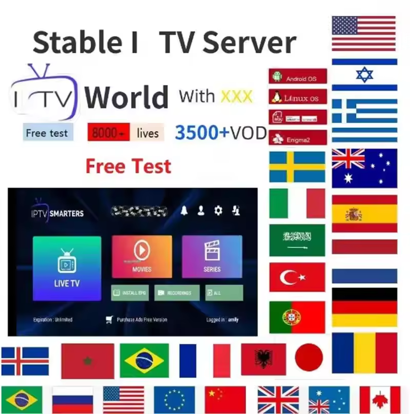 Best World IP tv M3U 4K Servers For USA Canadian Exyu German Arabic Dutch Sweden Poland Portugal Free Trial M3u Subscription