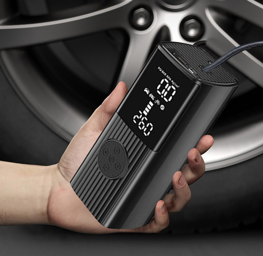 Mini Electric Wireless Double Cylinder Car Air Compressor Dc 12V Portable Multi-Function Air Pump Tire Inflators For Car