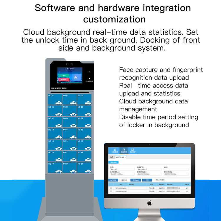 Factory sale directly intelligent car key locker with face recognition for company and building