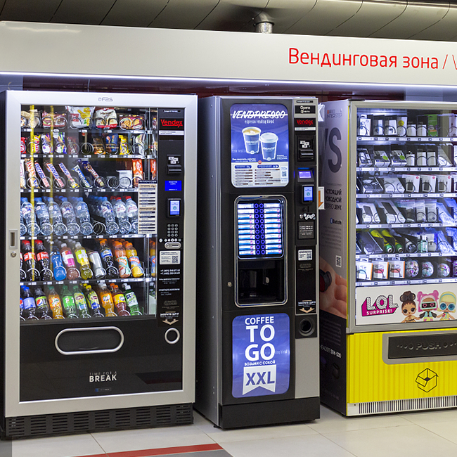 double-sided opening intelligent food  locker mini vending machine 24-hours self service smart food locker