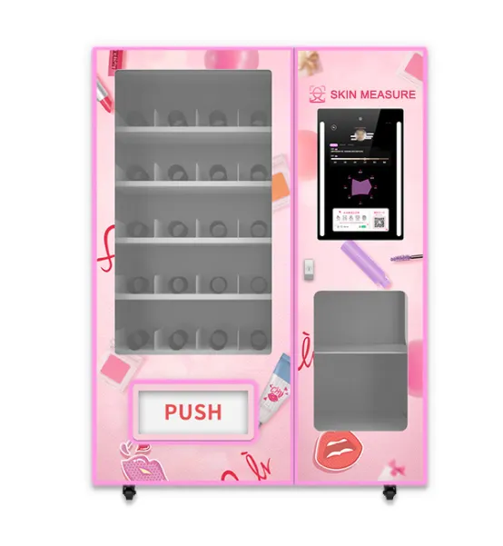 Europe 24-hour unmanned pink beauty vending machine  hair vending machine custom vending machine