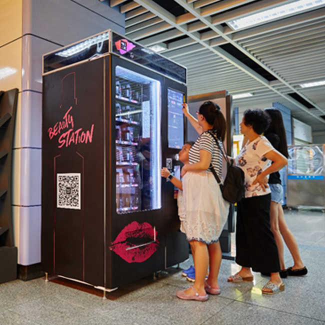 Electronic touch screen clothes vending machine with advertising screen eyelash vending machines combo vending machine