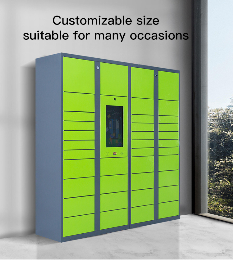 24 hour Intelligent self service smart parcel locker  delivery cabinet non-touched locker beach locker