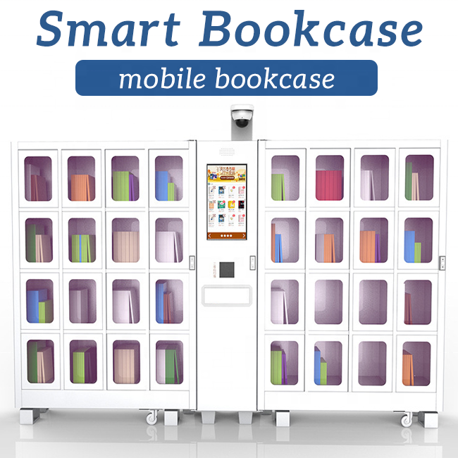 Smart bookcase vending machine smart book locker smart 24h Self-service Library book Locker