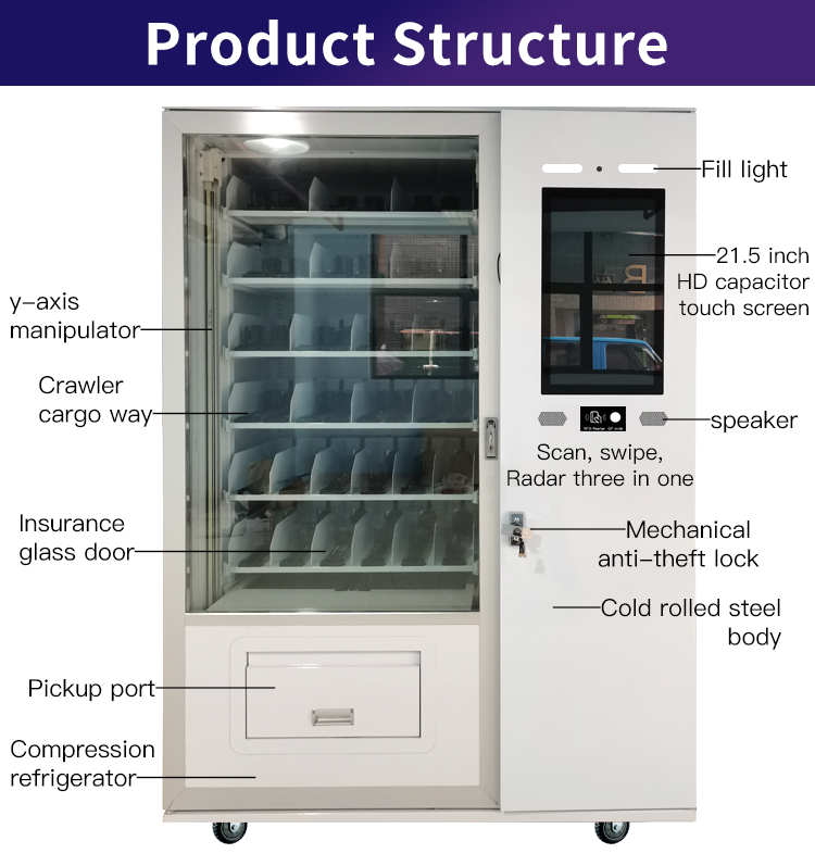 Export Europe Popular Snack/Drink/Food Combo vending machine vending machine for foods and drinks popular vending machine