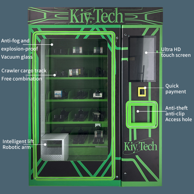 Big vending machine Combo/Food/Drink/Elevator vending machine with cooling unit and various payment system