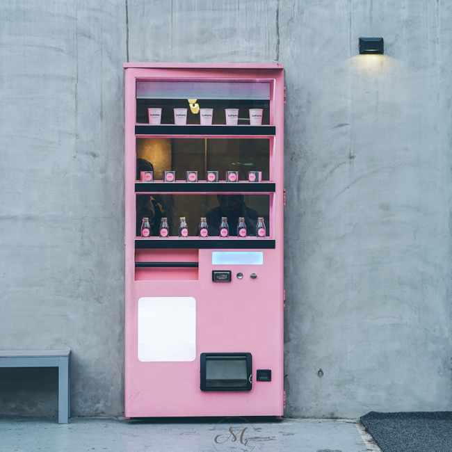 Europe 24-hour unmanned pink beauty vending machine  hair vending machine custom vending machine