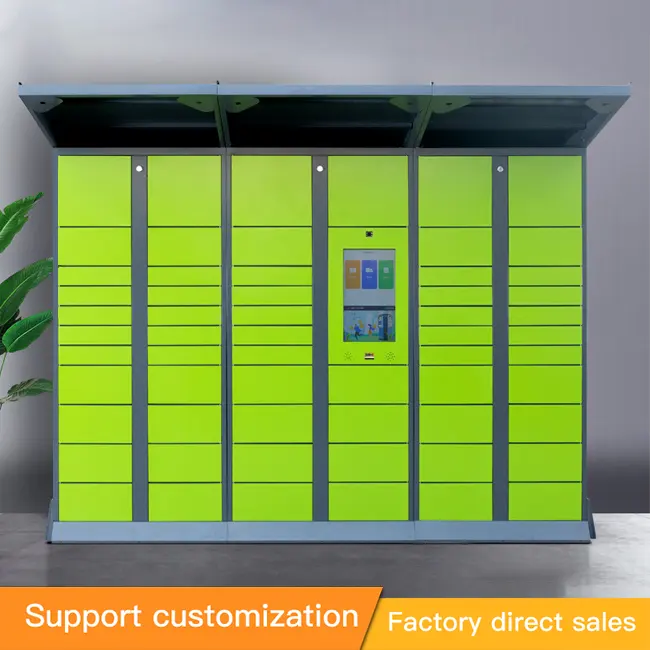 24 hour Intelligent self service smart parcel locker  delivery cabinet non-touched locker beach locker