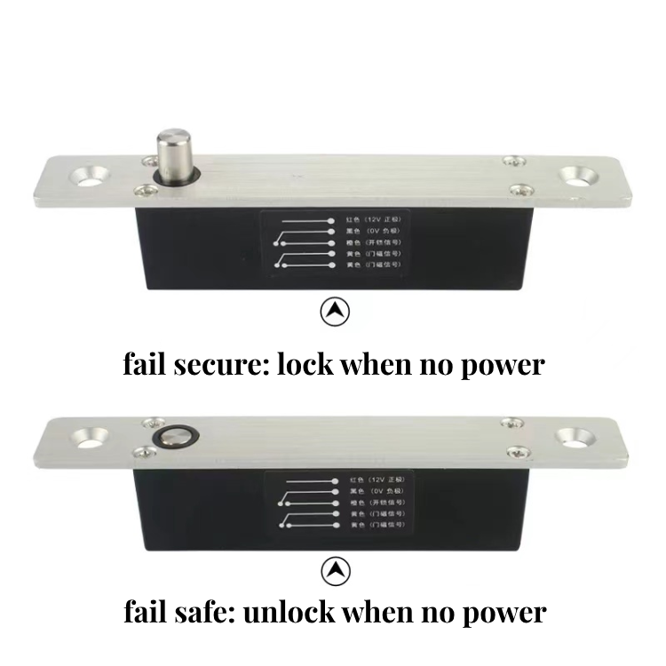 DC 12V Fail Secure Fail Safe Small Electric Drop Bolt Lock For Electric Cabinet Automatic Door