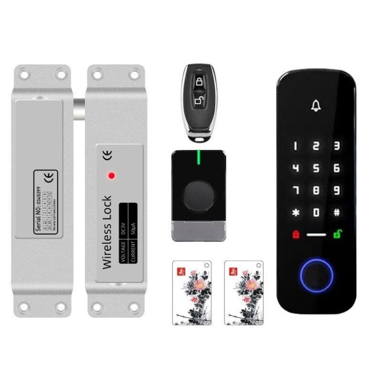 No Punching Wireless Access Control Kit With Electric Drop Bolt Lock And Standalone RFID Access Keypad 2*AA Battery