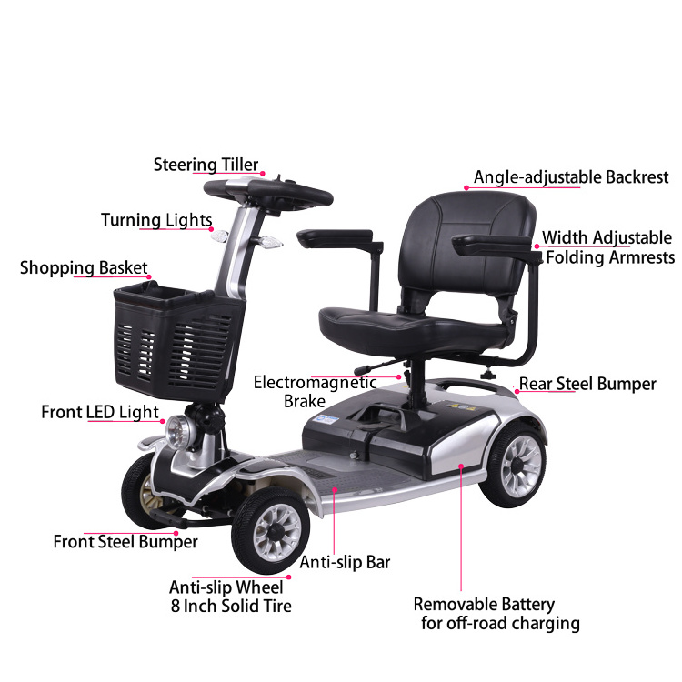 uwant  Off Road Robust Durable Disabled Electric Mobility Scooter 4 wheel electric scooter disability scooter