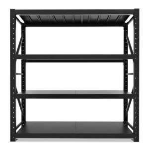 Custom Heavy Duty Shelving 280 Kg/layer Garage Black 5 Tier Warehouse Storage Metal Stacking Shelf Rack Unit For Warehouse