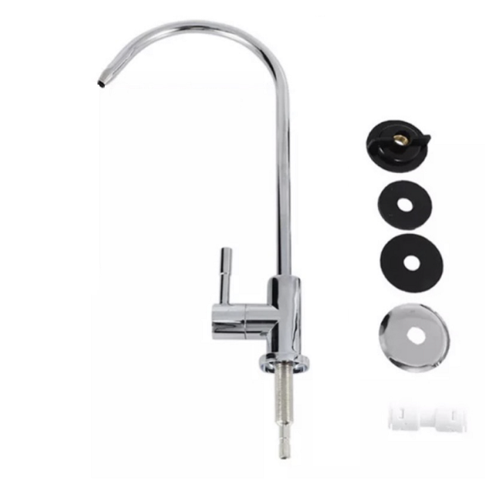 Factory made new countertop polished kitchen gooseneck water faucet connect hose ro water purifier parts direct drinking tap