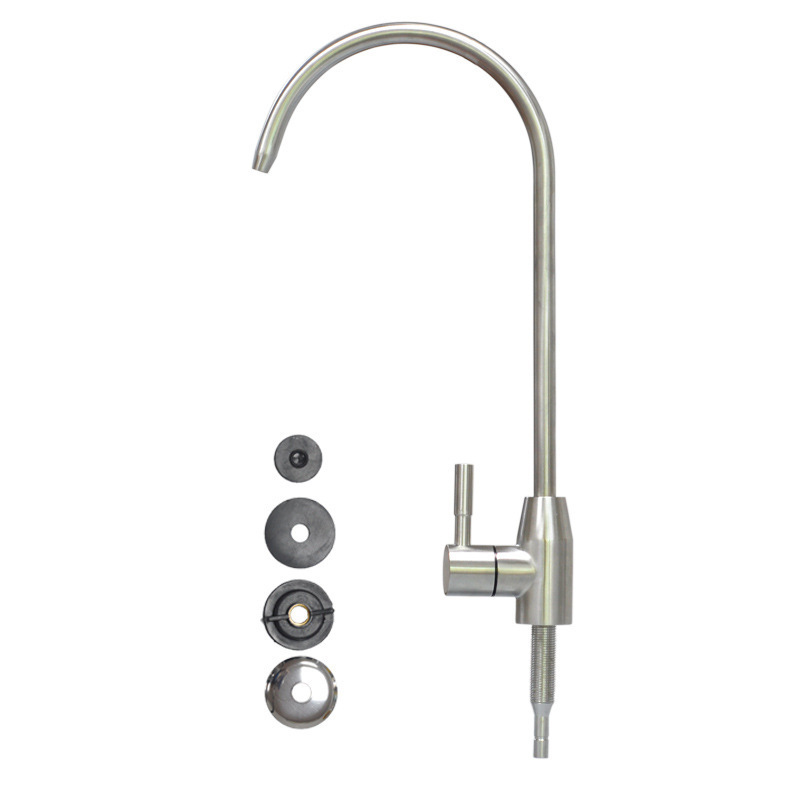 Factory made new countertop polished kitchen gooseneck water faucet connect hose ro water purifier parts direct drinking tap