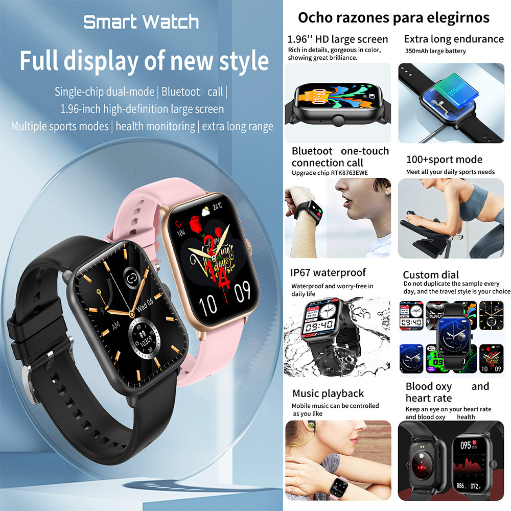 Touch screen smartwatch mobile phone talking sports wrist smart watch mobile phone connect BT calling smart watch