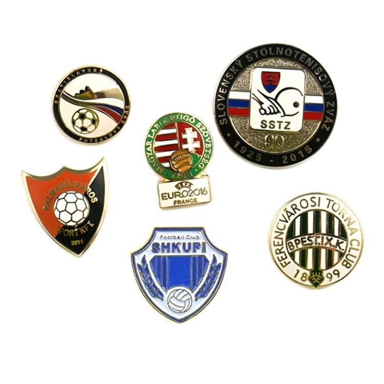 High Quality Souvenir Custom Logo Metal Hard Enamel Badge Fashion Jersey Decorative Lapel Pins for Clothes