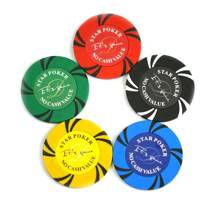 Wholesale Golf Ball Marker Blank Casino Monte Carlo 40mm ABS Metal Clay Custom Ceramic Poker Chips With Custom Logo