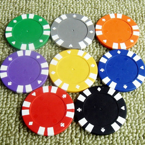 Custom High Quality Premium 40MM 14G Clay Poker Chips With Value Stickers