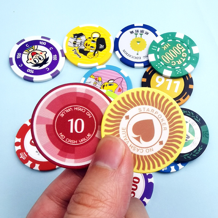 Professional 39mm Casino Custom Ceramic Poker Chips  EPT Your Own Logo