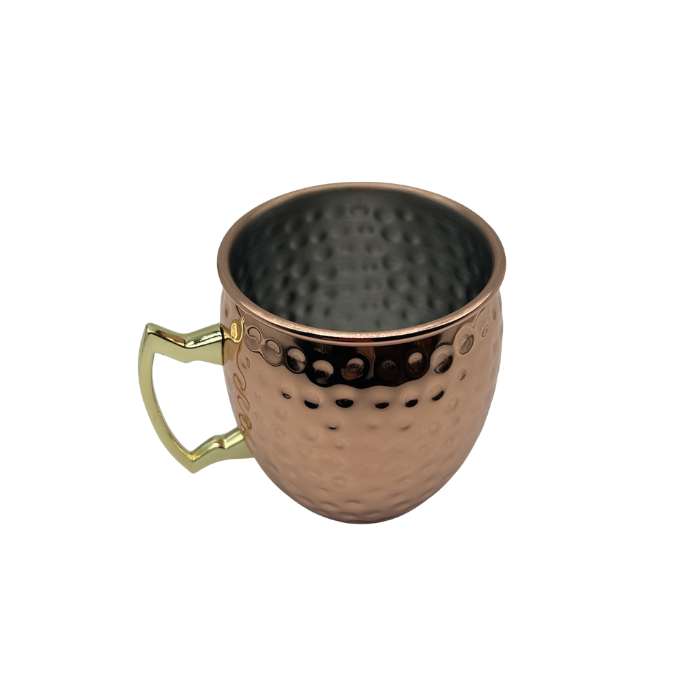 Custom rose gold brass hammered/smooth cups stainless steel moscow mule mugs copper beer mug