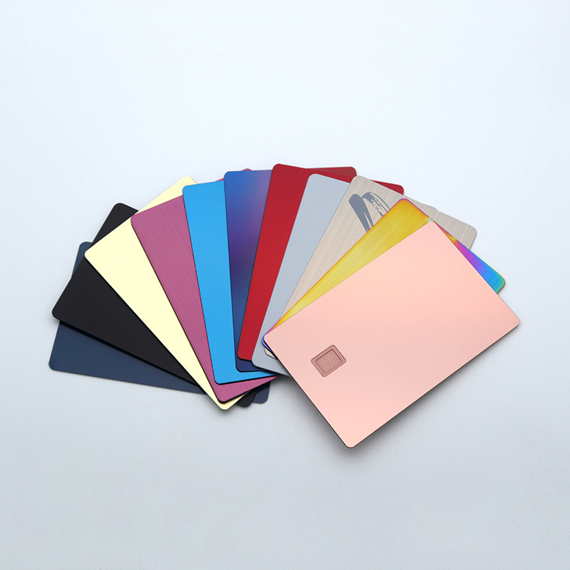 free sample custom blank metal bank atm card printing services rfid nfc chip metal credit card