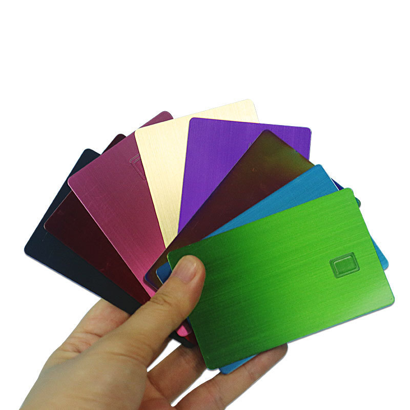 factory price custom brushed stainless steel metal cards app metal smart chip metal bank credit card