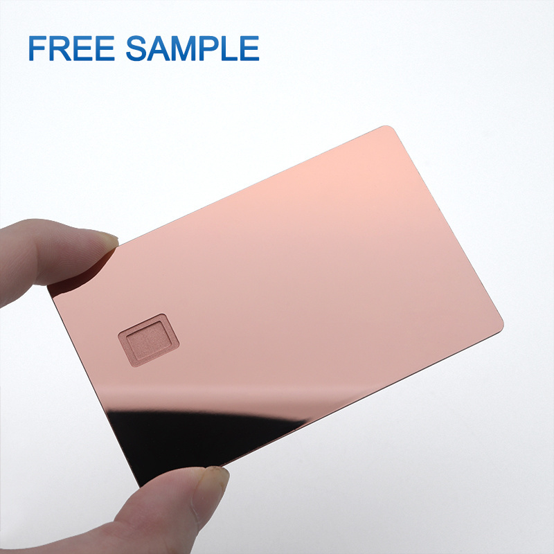 free sample custom blank metal bank atm card printing services rfid nfc chip metal credit card