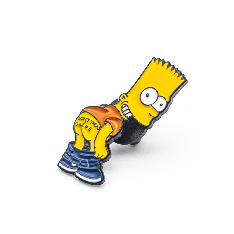 In Stock Cartoon Simpsons Funny Pins Cute Anime Soft Hard Enamel Metal Badges Pins