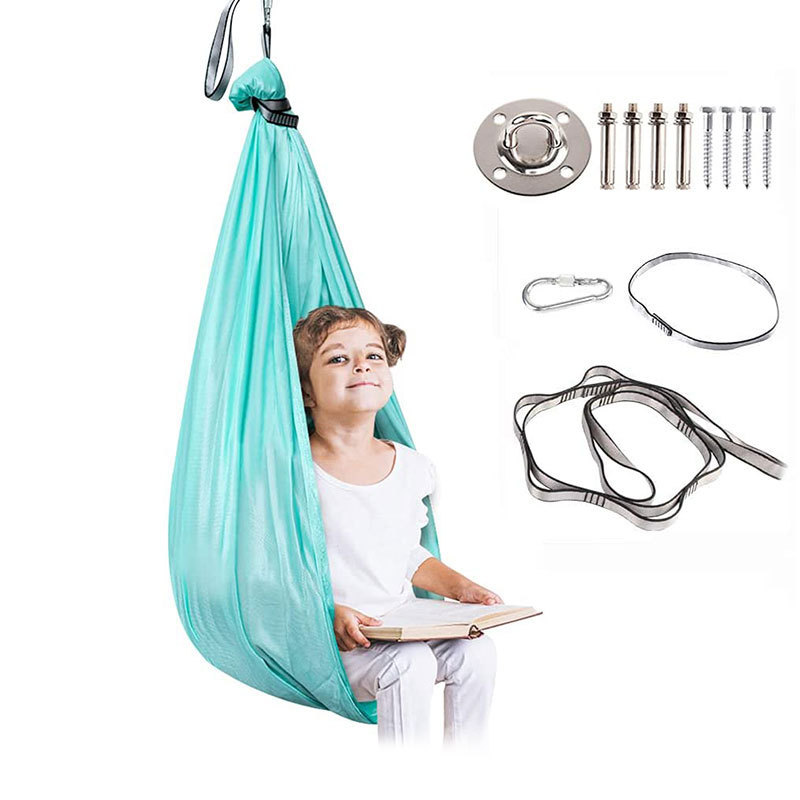 Soft silk nylon Kids Adult Teens Indoor Adjustable hammock swing Sensory Therapy Swing For Autism/ADHD/Asperger