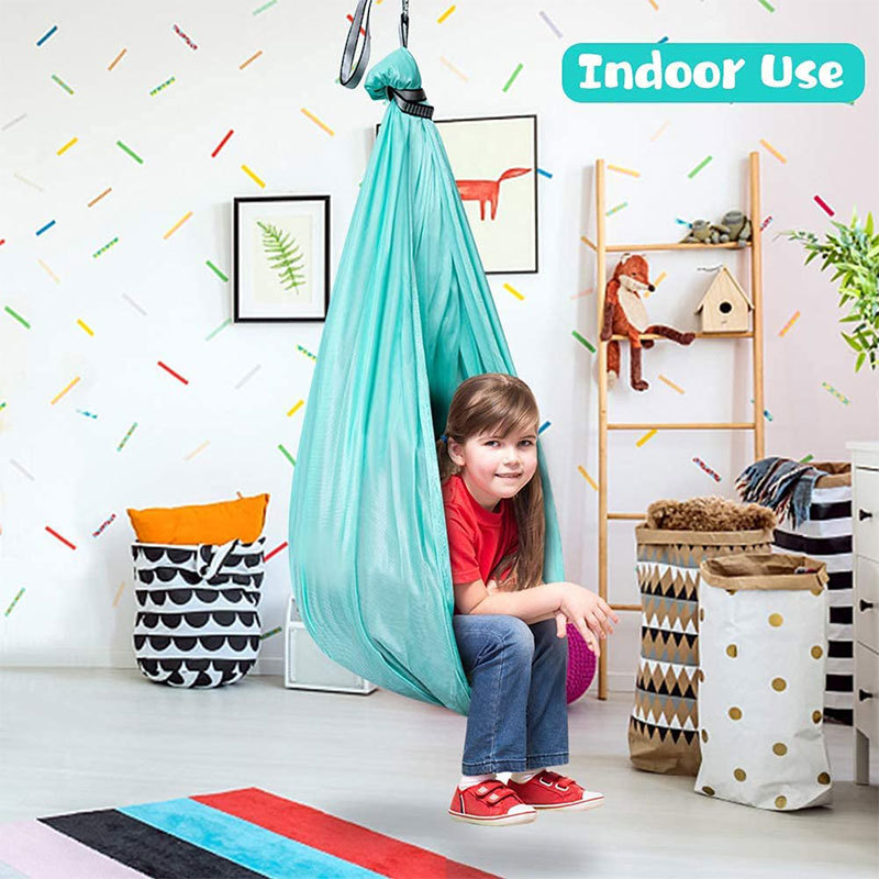 Soft silk nylon Kids Adult Teens Indoor Adjustable hammock swing Sensory Therapy Swing For Autism/ADHD/Asperger