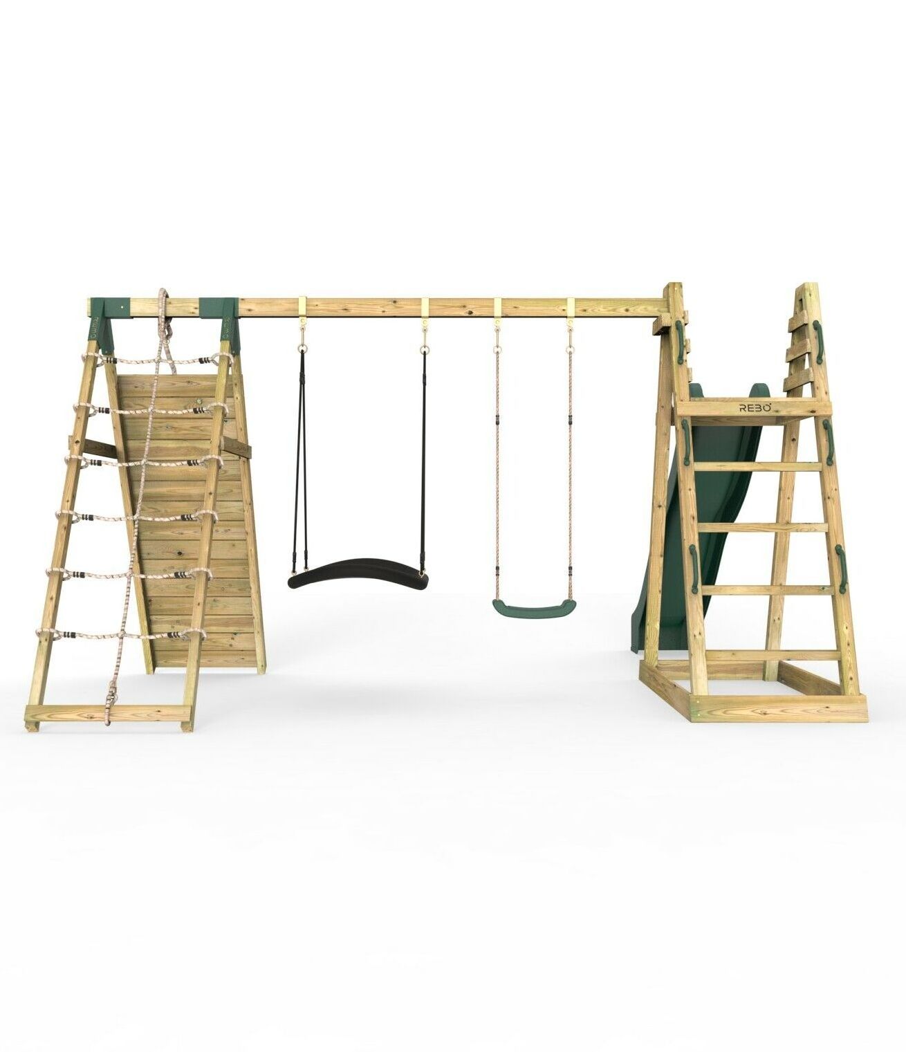 Kids Wood Swing Slide Set For Toddlers Popular Wood Outdoor Playground Equipment For Amusement Park