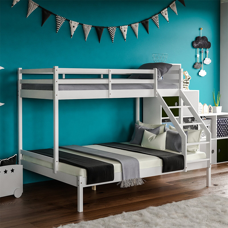 Bedroom furniture loft bed queen size tripple bunk bed baby wooden bed