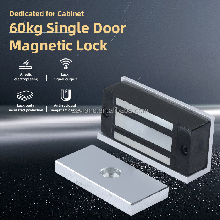 VIANS 60Kg120Lbs holding force showcase cabinet door lock security Mini single electromagnetic magnetic lock