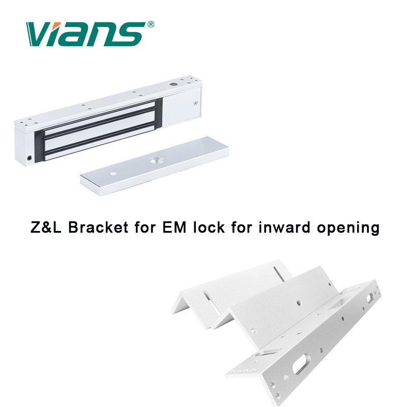 VIANS TK ZL Type Bracket Electric Magnetic Lock  toward inside Opening Doors 280KG magLock ZL BRACKET