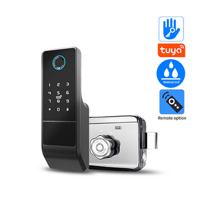 Tuya Smart  TT Lock Waterproof Wifi Smart Card  For Home gate Outdoor Electronic Door Lock Fingerprint Rim Lock