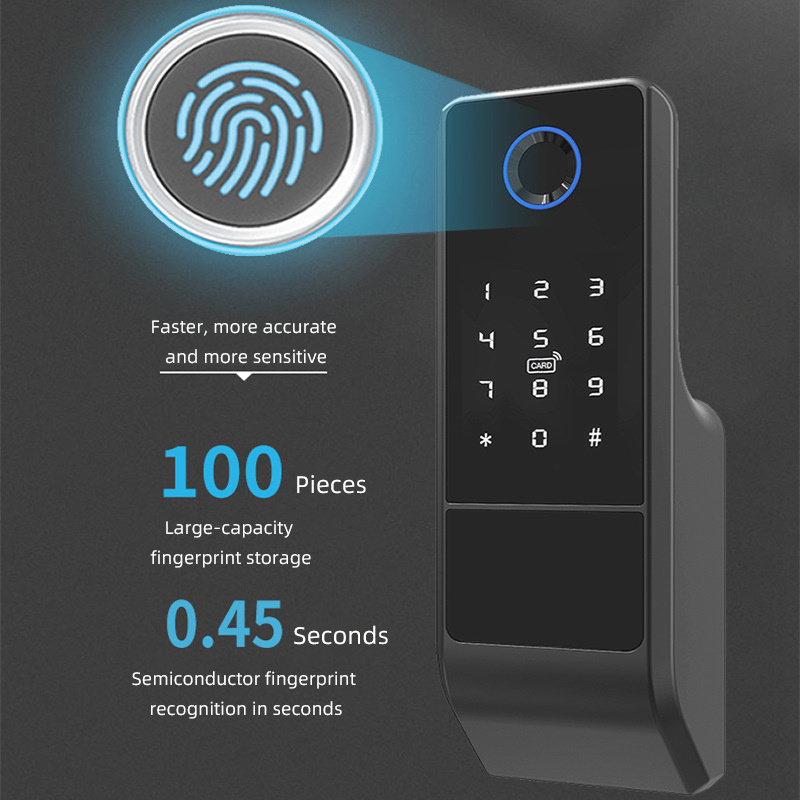 Tuya Smart  TT Lock Waterproof Wifi Smart Card  For Home gate Outdoor Electronic Door Lock Fingerprint Rim Lock