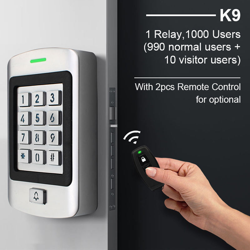 VIANS Waterproof IP66 Metal Standalone Keypad Access Control with Doorbell RFID System 125KHz EM Card Keypad